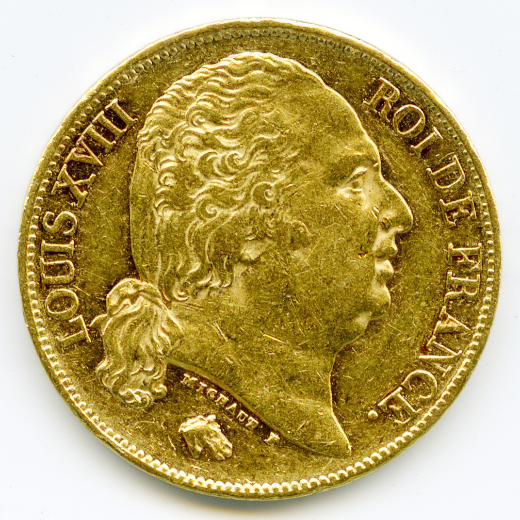 20 Francs Louis XVIII (recto)