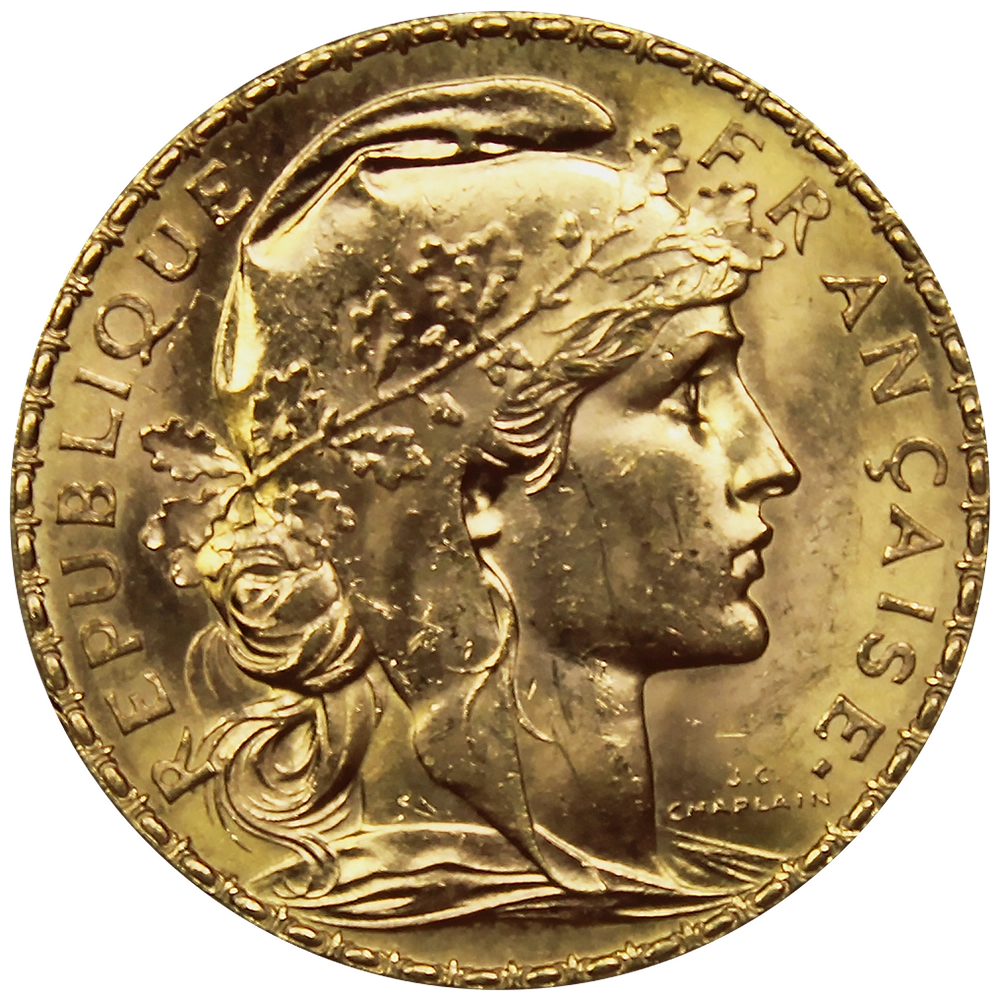 20 Francs Coq (verso)