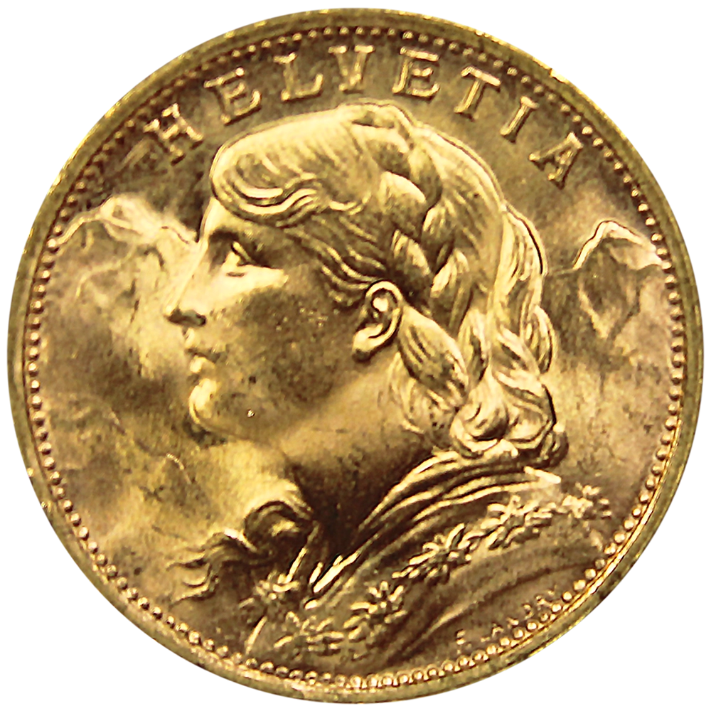20 Francs Suisse (verso)