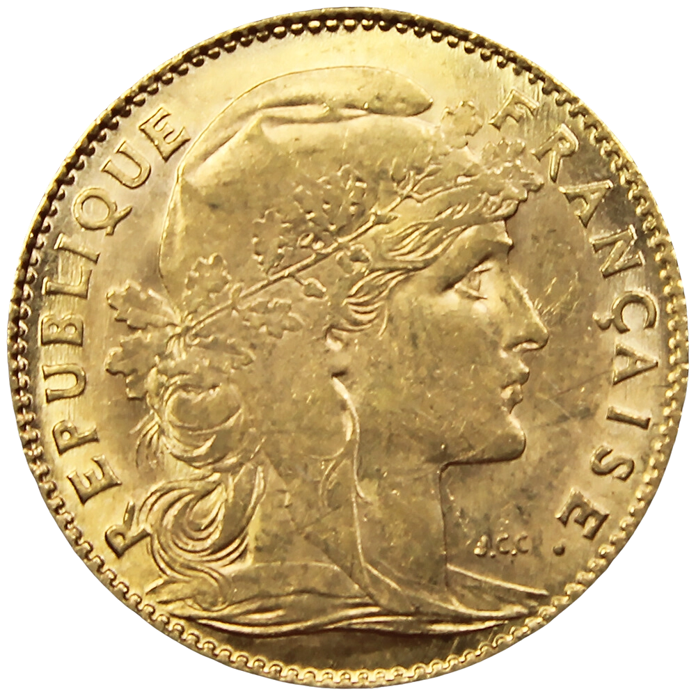 10 Francs Coq (verso)